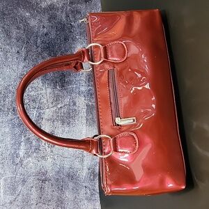 Primeware Red Faux Patent Leather Insulated Lunch/Wine Bag